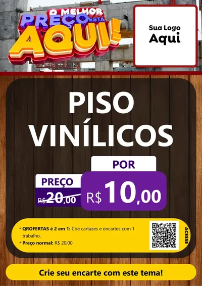 Modelo de Cartaz para Cartaz A4 Vertical com o tema O Melhor Preço Está Aqui - Construção para Material para Construção
