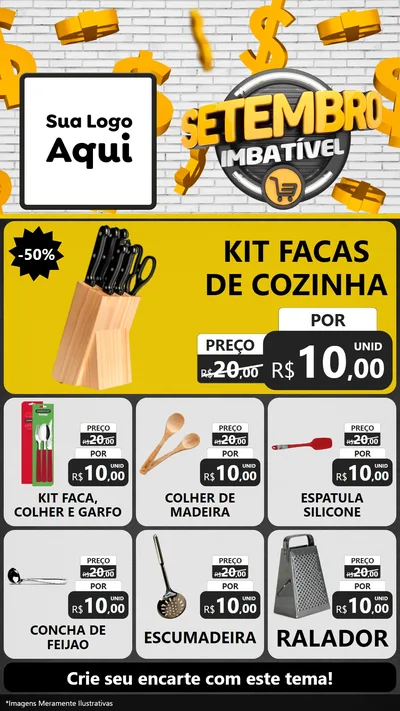 Modelo de Rede Social para Stories com o tema Setembro Imbatível para Utilidades Domésticas