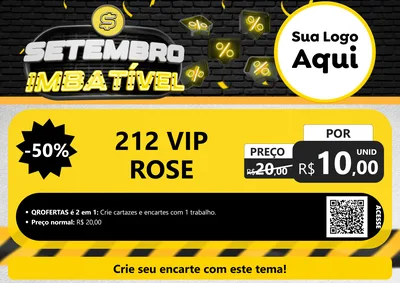 Modelo de Cartaz para Cartaz A4 Horizontal com o tema Setembro Imbatível para Perfumes