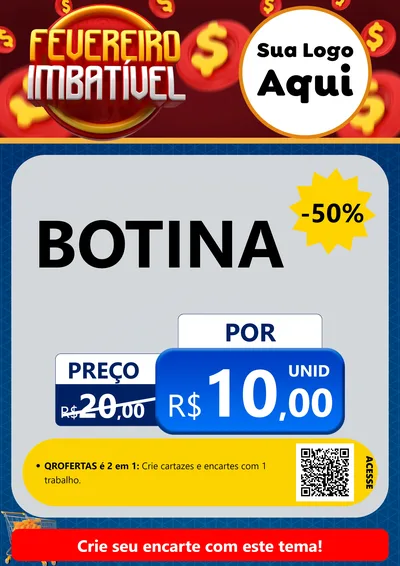 Modelo de Cartaz para Cartaz A4 Vertical com o tema Fevereiro Imbatível para Agropecuária