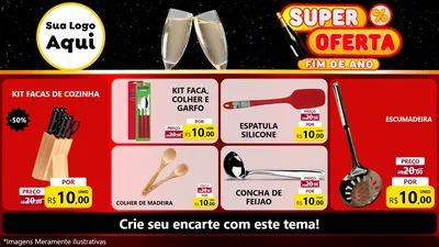 Modelo de TV para TV Horizontal com o tema Super Oferta Fim de Ano para Utilidades Domésticas