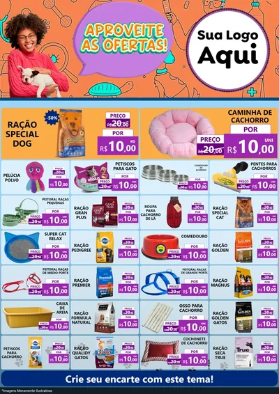 Modelo de Encarte para Encarte A4 Vertical com o tema Aproveite As Ofertas - Pet Shop para Pet Shop