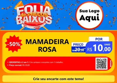 Modelo de Cartaz para Cartaz A4 Horizontal com o tema Folia de Preços Baixos para Bebês