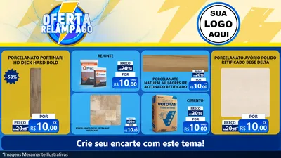 Modelo de TV para TV Horizontal com o tema Oferta Relâmpago para Pisos e revestimentos