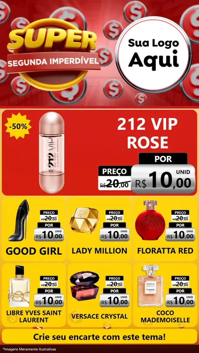 Modelo de Rede Social para Stories com o tema Super Segunda Imperdível para Perfumes