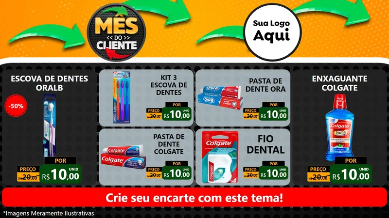 Modelo de TV para TV Horizontal com o tema Mês do Cliente para Higiene Pessoal
