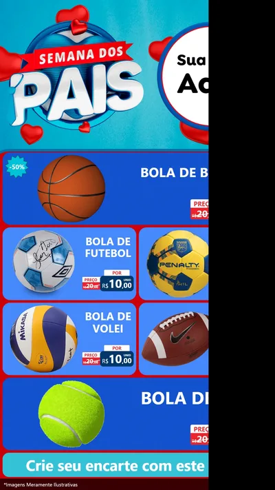 Modelo de TV para TV Vertical com o tema Semana Dos Pais para Artigos Esportivos