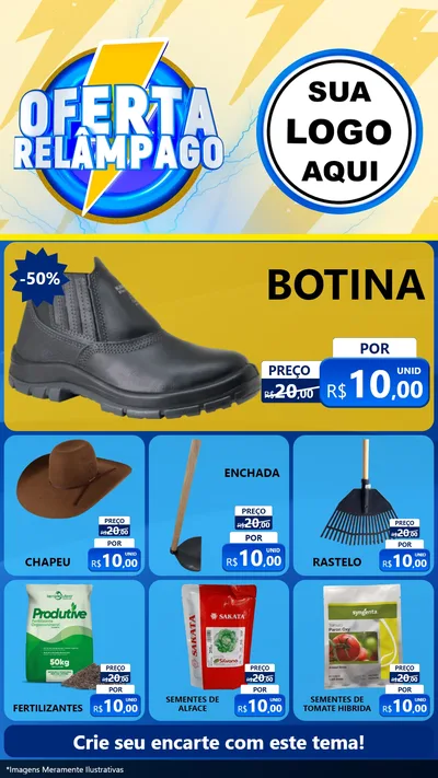 Modelo de Rede Social para Stories com o tema Oferta Relâmpago para Agropecuária