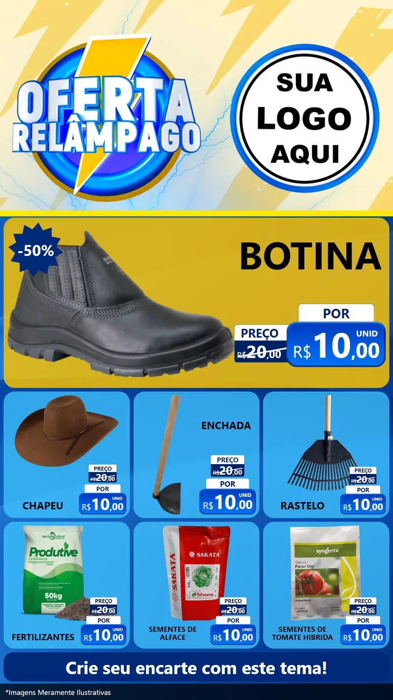 Modelo de Rede Social para Stories com o tema Oferta Relâmpago para Agropecuária