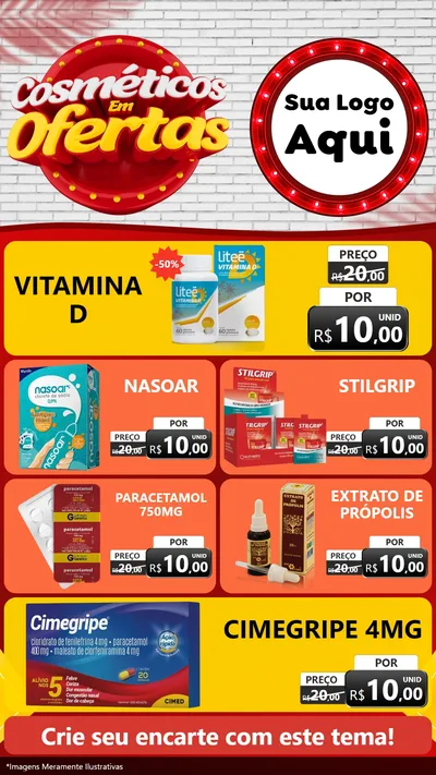 Modelo de TV para TV Vertical com o tema Cosméticos em Ofertas