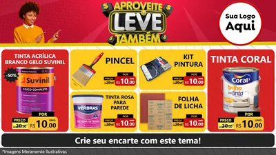 Modelo de TV para TV Horizontal com o tema Aproveite e Leve Também para Tintas e Ferramentas