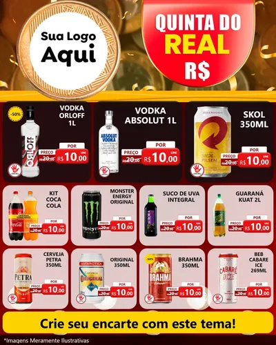 Modelo de Rede Social para Feed Instagram com o tema Quinta do Real para Distribuidora de bebidas