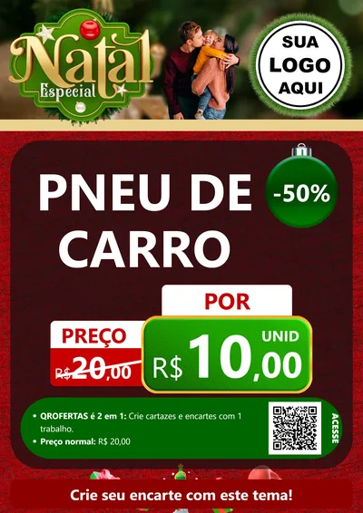 Modelo de Cartaz para Cartaz A4 Vertical com o tema Natal Especial para Auto peças