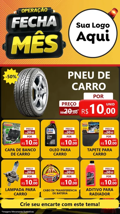 Modelo de Rede Social para Stories com o tema Operação Fecha Mês para Auto peças