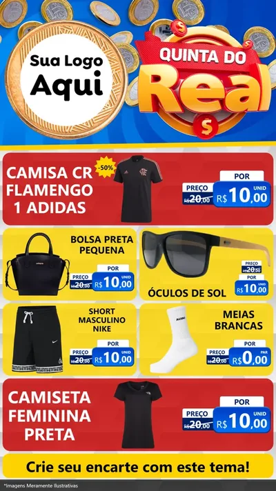 Modelo de TV para TV Vertical com o tema Quinta do Real para Roupas e acessórios