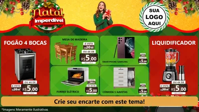 Modelo de TV para TV Horizontal com o tema Natal Imperdível para Móveis e Eletro