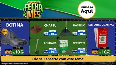 Modelo de TV para TV Horizontal com o tema Operação Fecha Mês para Agropecuária