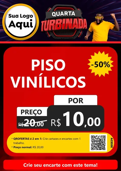 Modelo de Cartaz para Cartaz A4 Vertical com o tema Quarta Turbinada para Material para Construção
