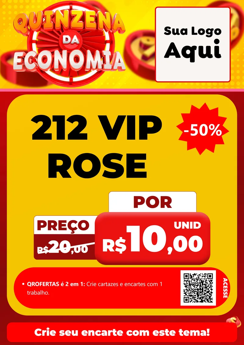 Modelo de Cartaz para Cartaz A4 Vertical com o tema Quinzena Da Economia para Perfumes