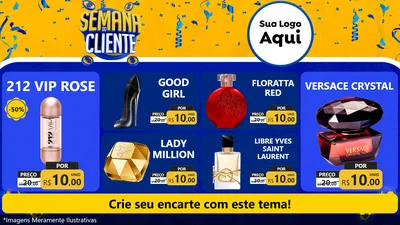 Modelo de TV para TV Horizontal com o tema Semana do Cliente para Perfumes