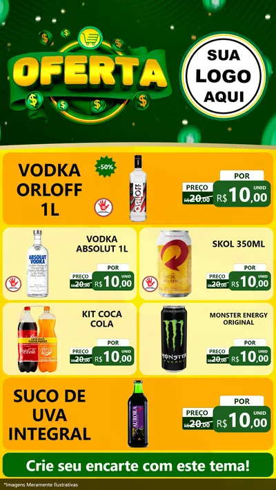 Modelo de TV para TV Vertical com o tema Oferta para Distribuidora de bebidas