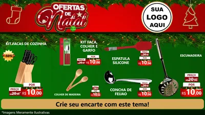 Modelo de TV para TV Horizontal com o tema Ofertas de Natal para Utilidades Domésticas
