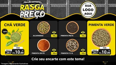 Modelo de TV para TV Horizontal com o tema Fim de Semana Rasga Preço para Produtos Naturais