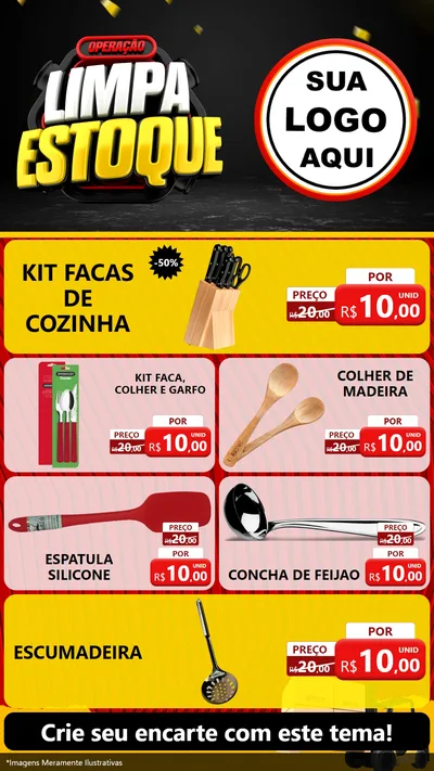 Modelo de TV para TV Vertical com o tema Operação Limpa Estoque para Utilidades Domésticas