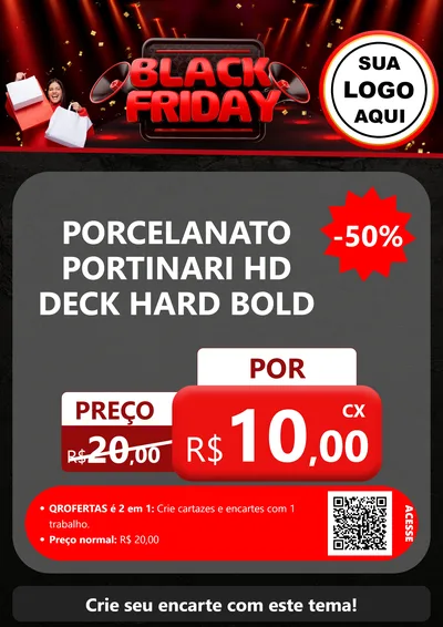 Modelo de Cartaz para Cartaz A4 Vertical com o tema Black Friday para Pisos e revestimentos
