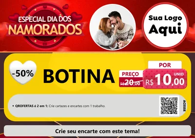 Modelo de Cartaz para Cartaz A4 Horizontal com o tema Especial Dia Dos Namorados para Agropecuária