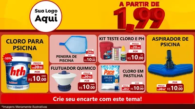 Modelo de TV para TV Horizontal com o tema A Partir de Um e Noventa e Nove - 1,99 para Produtos para Piscina