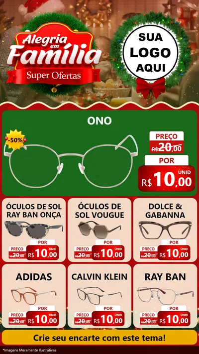 Modelo de Rede Social para Stories com o tema Alegria Em Família - Super Ofertas para Óticas