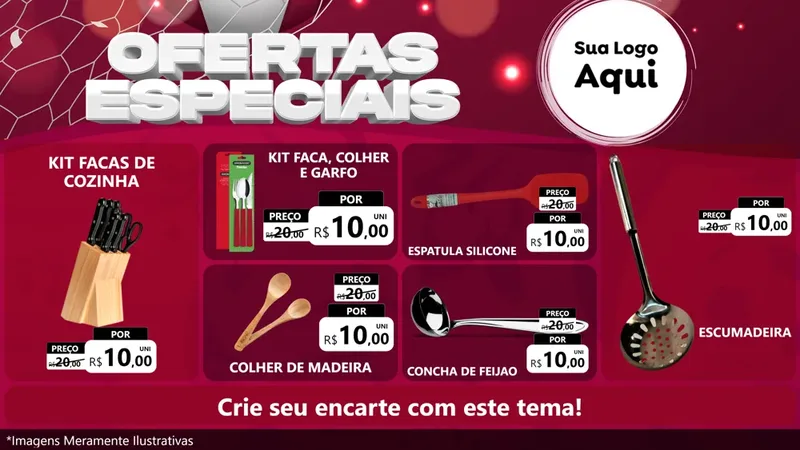 Modelo de TV para TV Horizontal com o tema Ofertas Especiais - Futebol para Utilidades Domésticas