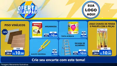 Modelo de TV para TV Horizontal com o tema Oferta Relâmpago para Material para Construção