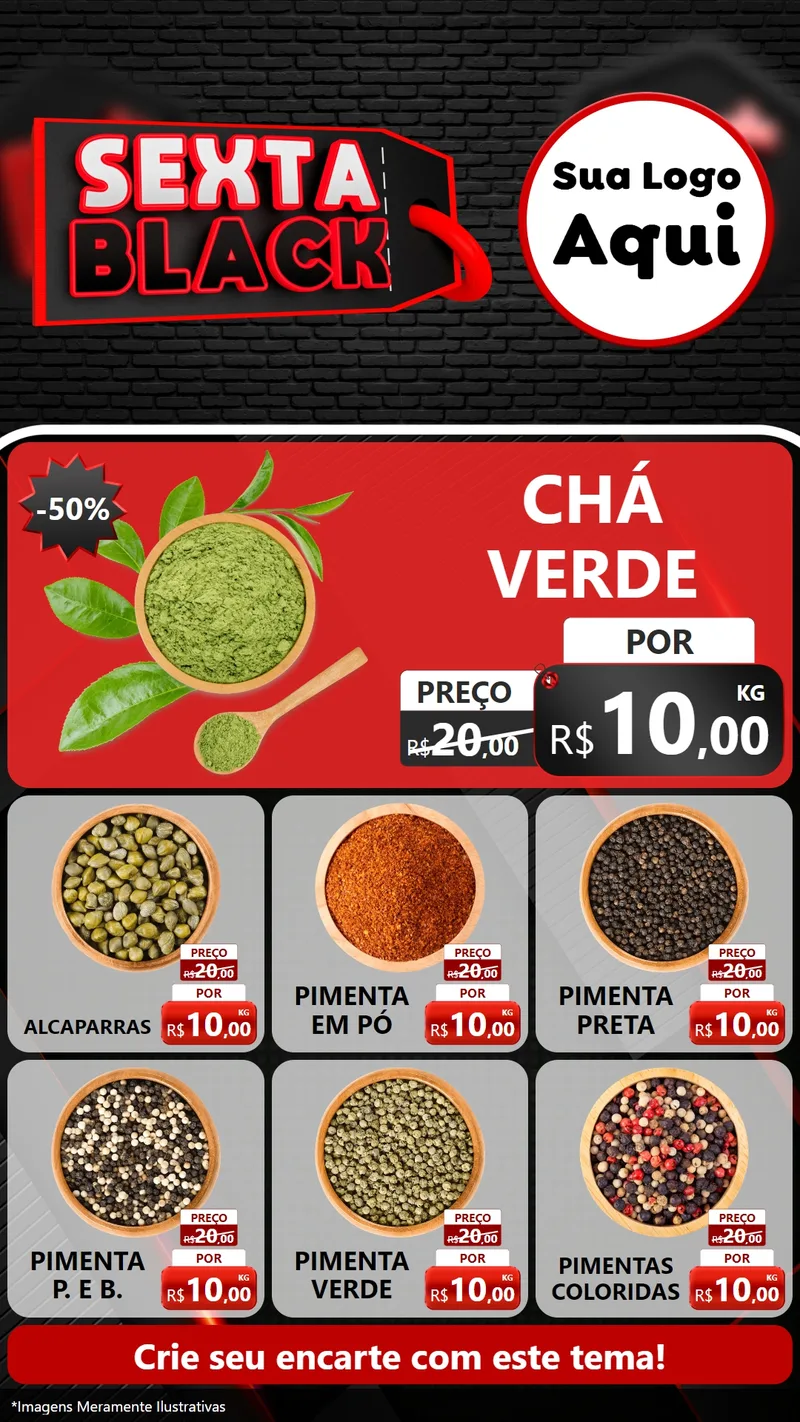 Modelo de Rede Social para Stories com o tema Sexta Black para Produtos Naturais