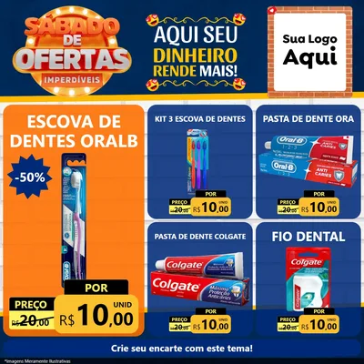 Modelo de Rede Social para Feed Facebook com o tema Sábado de Ofertas Imperdíveis para Higiene Pessoal