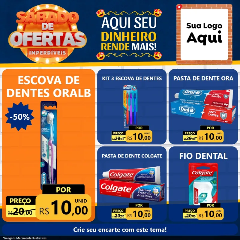 Modelo de Rede Social para Feed Facebook com o tema Sábado de Ofertas Imperdíveis para Higiene Pessoal