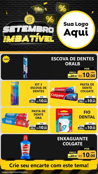 Modelo de TV para TV Vertical com o tema Setembro Imbatível para Higiene Pessoal