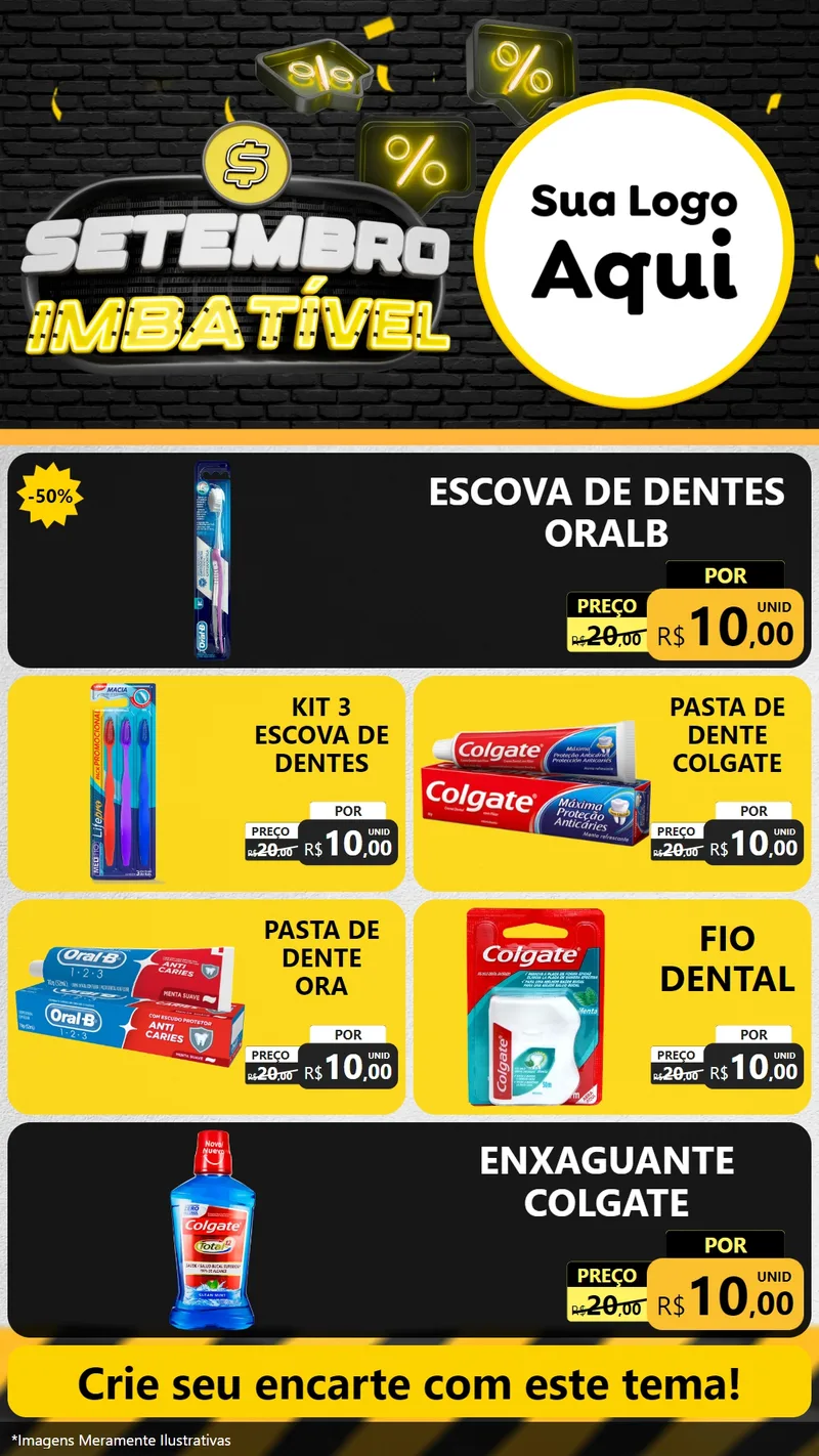 Modelo de TV para TV Vertical com o tema Setembro Imbatível para Higiene Pessoal