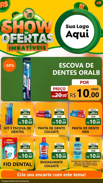 Modelo de Rede Social para Stories com o tema Show de Ofertas Imbatíveis para Higiene Pessoal