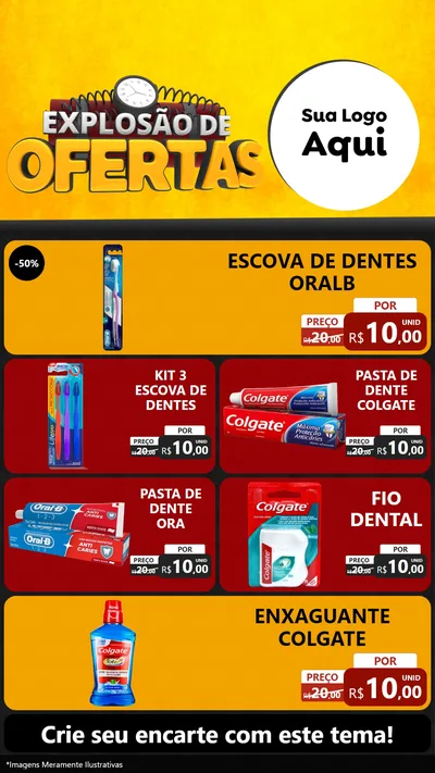 Modelo de TV para TV Vertical com o tema Explosão de Ofertas para Higiene Pessoal