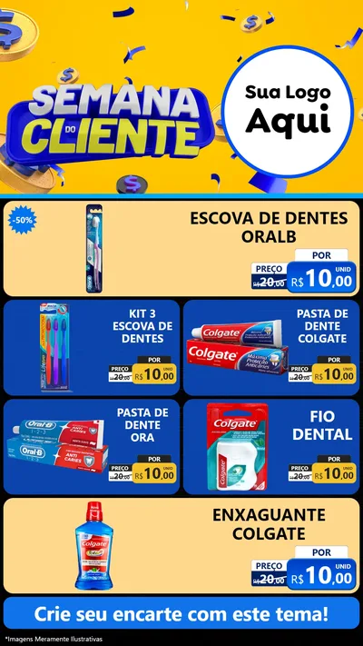 Modelo de TV para TV Vertical com o tema Semana do Cliente para Higiene Pessoal