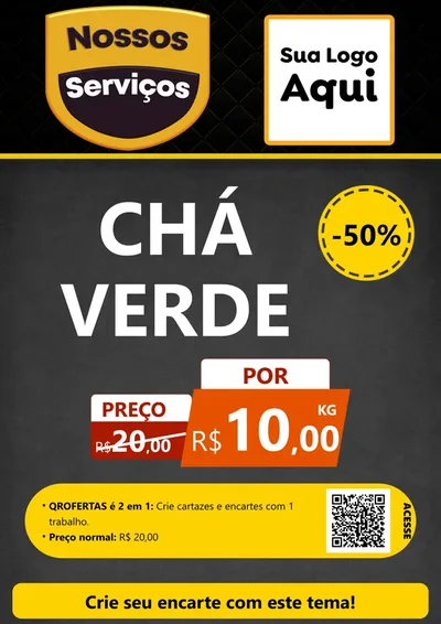 Modelo de Cartaz para Cartaz A4 Vertical com o tema Nossos Serviços para Produtos Naturais