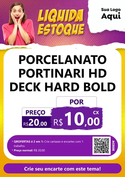 Modelo de Cartaz para Cartaz A4 Vertical com o tema Liquida estoque para Pisos e revestimentos