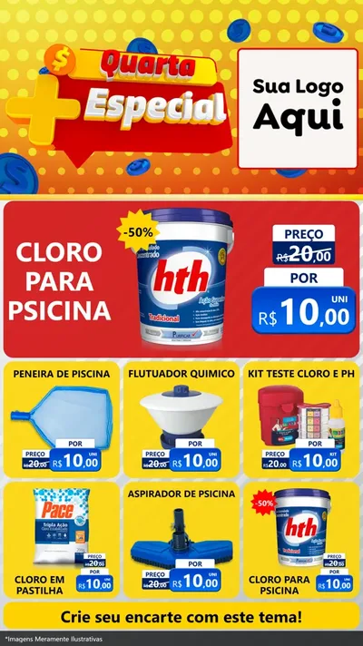 Modelo de Rede Social para Stories com o tema Quarta Mais Especial para Produtos para Piscina