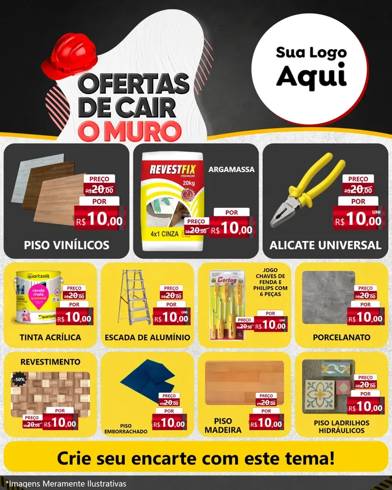 Modelo de Rede Social para Feed Instagram com o tema Material de construção para Material para Construção