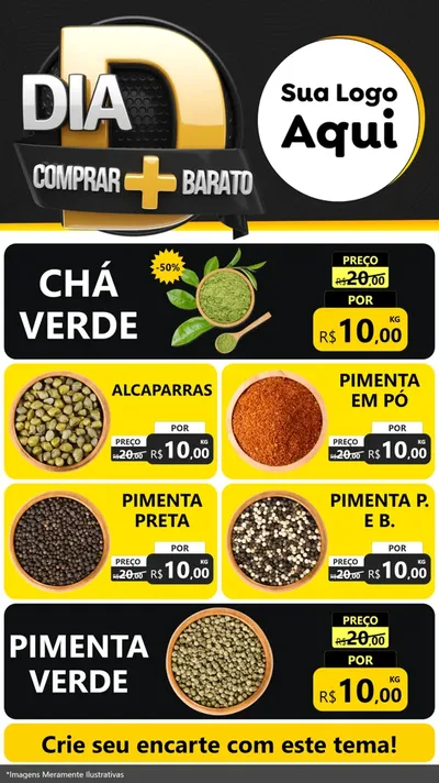 Modelo de TV para TV Vertical com o tema Dia D Mais Economia para Produtos Naturais