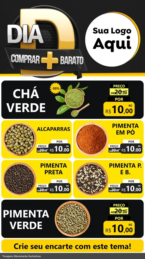 Modelo de TV para TV Vertical com o tema Dia D Mais Economia para Produtos Naturais