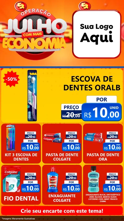 Modelo de Rede Social para Stories com o tema Operação Julho Com Mais Economia para Higiene Pessoal