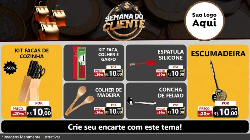 Modelo de TV para TV Horizontal com o tema Semana do Cliente para Utilidades Domésticas